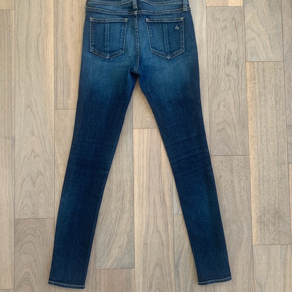 RAG & BONE Dark Wash Mid- Rise Skinny Denim - Picture 4 of 5